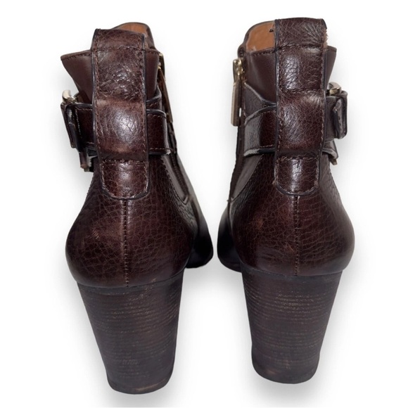 Louise Et Cie Lo- Vianne Buckle Ankle Booties Brown Leather Women's Size 6.5 - Picture 4 of 9